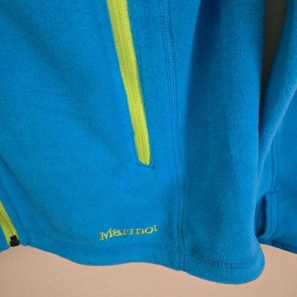 Marmot NWT Flashpoint Polartec Fleece Turquoise Zip Pocket Jacket Size S - Picture 5 of 10